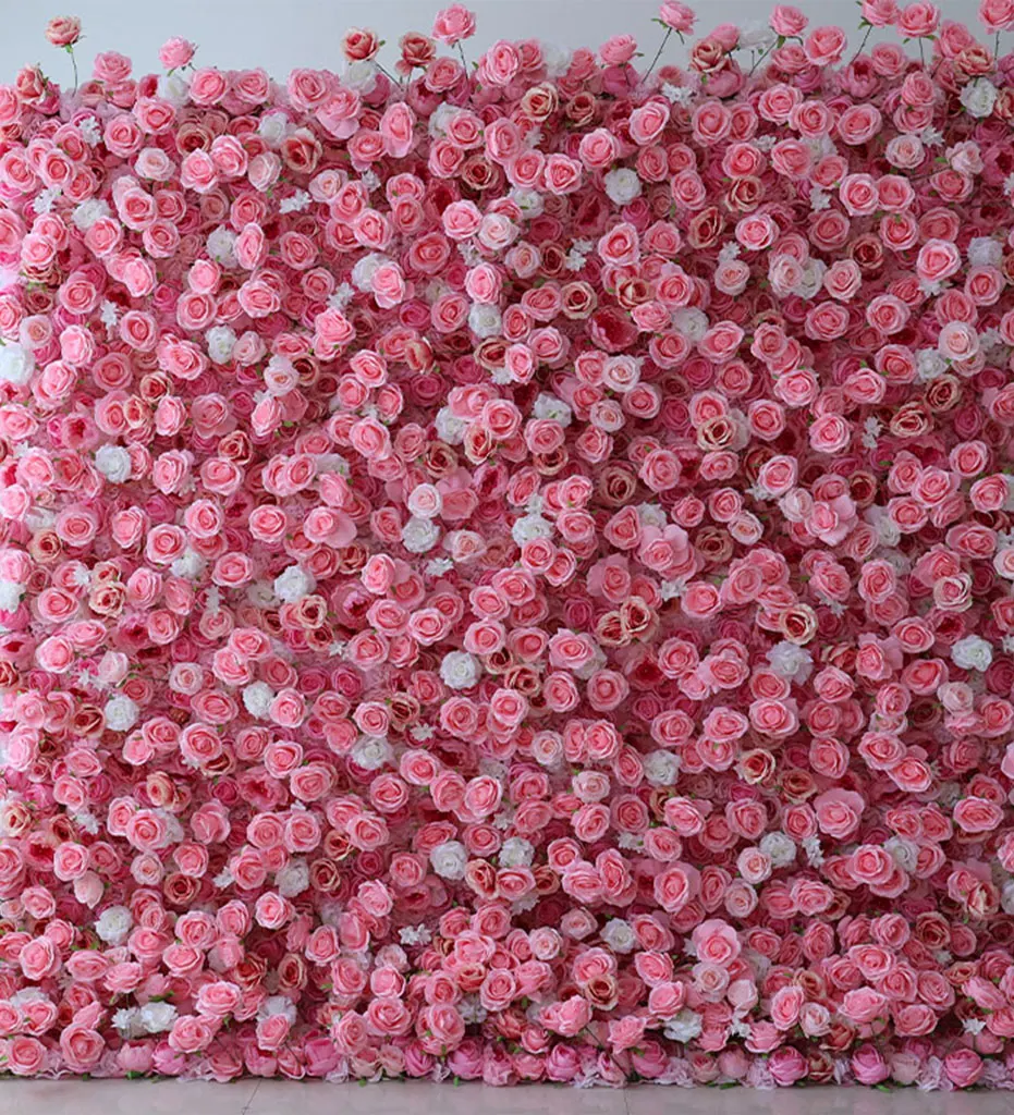 Barbie Pink — A Barbie pink flower wall is a burst of vibrant hues, radiating playfulness and charm, transforming spaces into enchanting havens