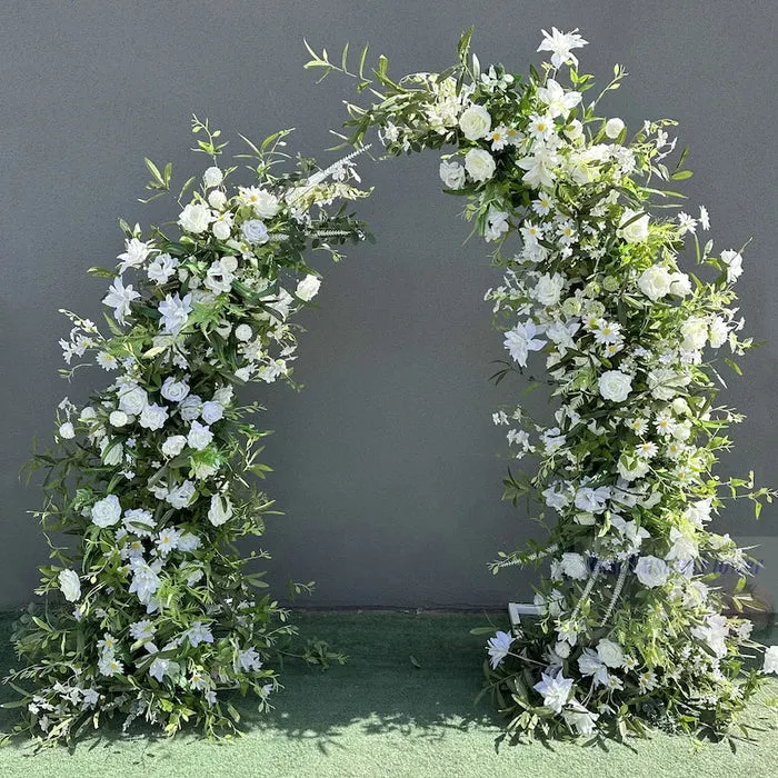 Monterey — A half archway in soft greens and whites, styled for an unhurried, natural look