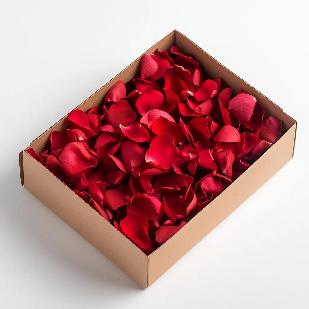Rose Petals — Rose petals scattered through the setup and along the path in
