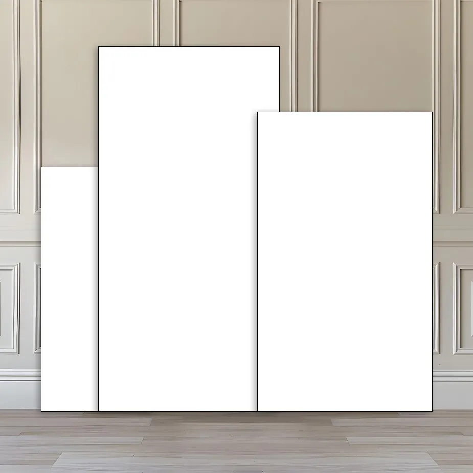 Set of 3 Rectangular Panels — Three rectangular panels in a row — clean, generous, and easy to light