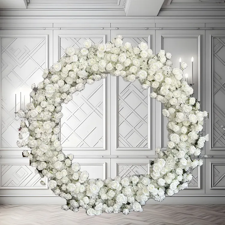 Snowflake — A white circle arch, pure and graphic, that reads beautifully in a wide shot