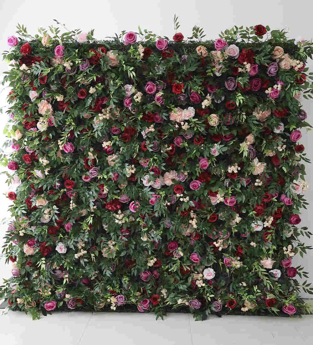 Valinda's Garden — Multi-tonal roses across the full wall, layered so no two photographs look quite the same
